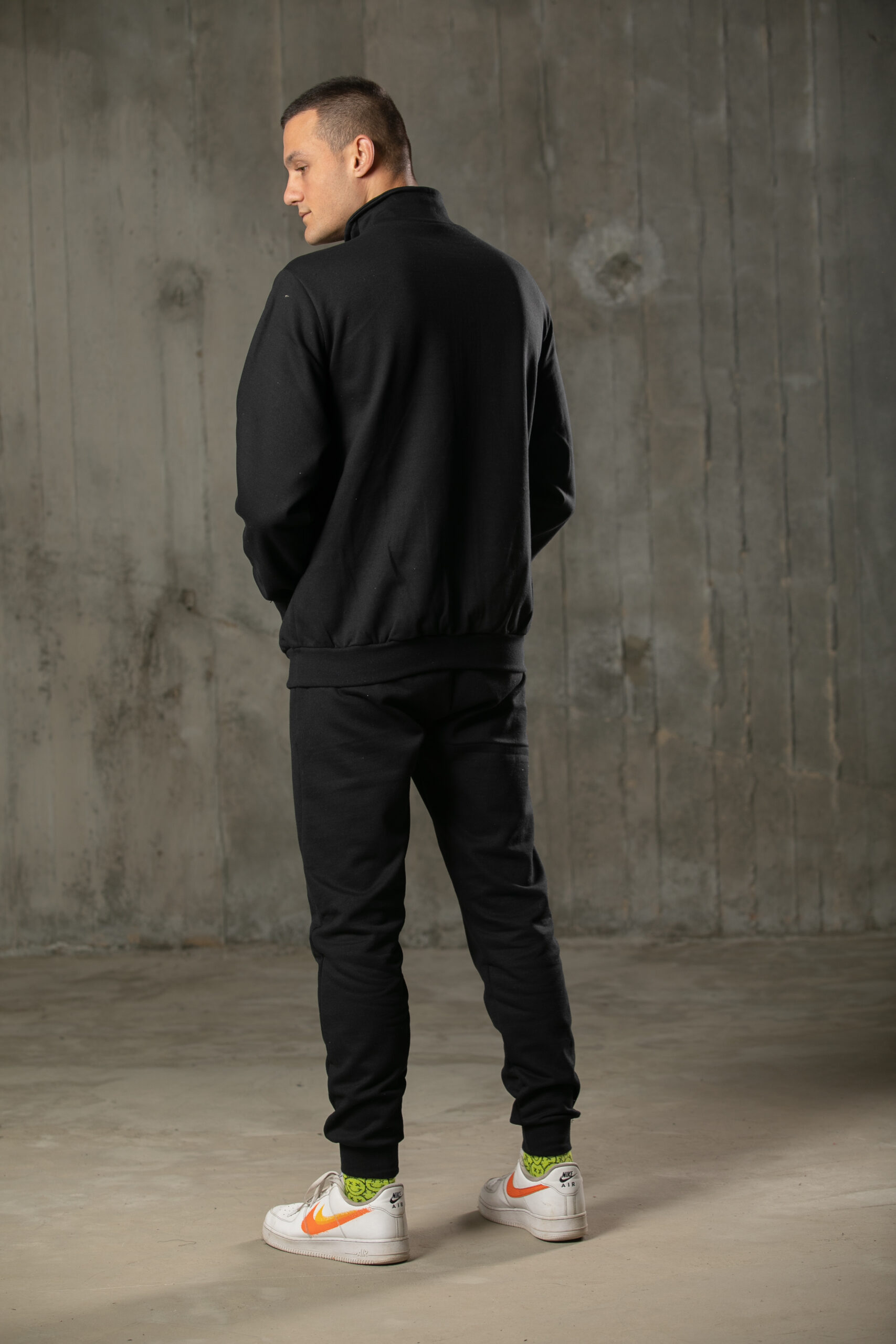 Ζακέτα με γιακά BLACK